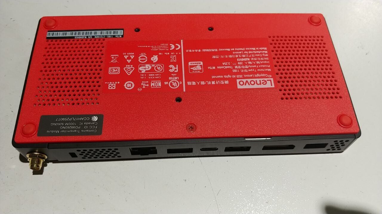 Неттоп Lenovo ThinkCentre M75n USFF / AMD Ryzen 5 3500U (4 (8) ядра по 2.1 - 3.7 GHz) / 8 GB DDR4 / 256 GB SSD / AMD Radeon Vega 8 Graphics / DisplayPort / Wi-Fi + Блок живлення - Зображення 6