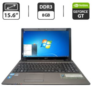 Ноутбук Acer Aspire 5750G / 15.6" (1366x768) TN / Intel Core i5-2430M (2 (4) ядра по 2.4 - 3.0 GHz) / 8 GB DDR3 / 750 GB HDD / nVidia GeForce GT 520M, 1 GB GDDR3, 64-bit / WebCam / DVD-ROM