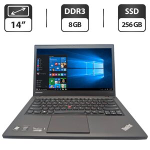 Ноутбук Lenovo ThinkPad T440s / 14" (1600x900) TN / Intel Core i5-4300U (2 (4) ядра по 1.9 - 2.9 GHz) / 8 GB DDR3 / 256 GB SSD / Intel HD Graphics 4400 / WebCam