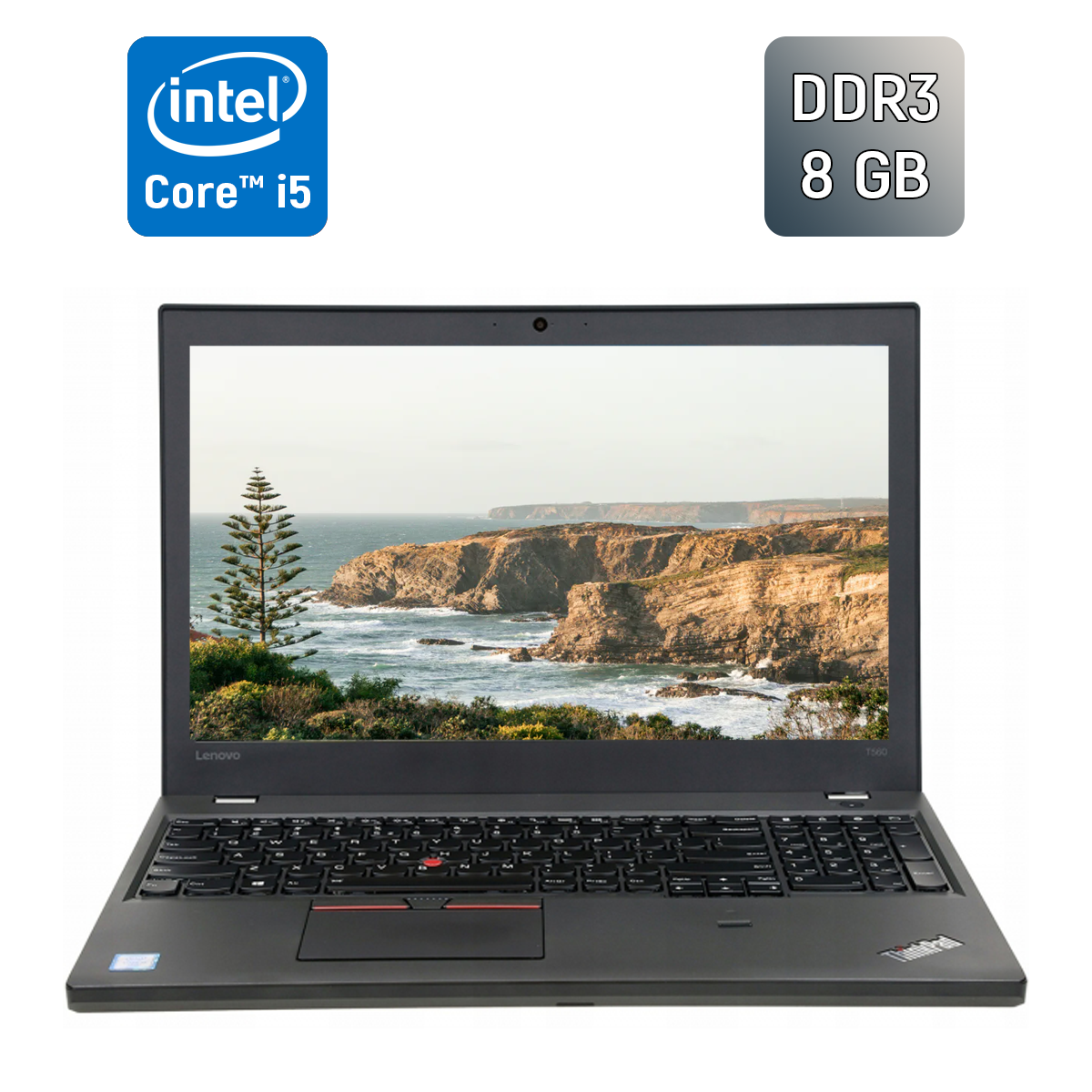 Ноутбук Lenovo ThinkPad T560 / 15.6" (1920x1080) IPS / Intel Core i5-6300U (2 (4) ядра по 2.4 - 3.0 GHz) / 8 GB DDR3 / 256 GB SSD / Intel HD Graphics 520 / WebCam / Fingerprint / Windows 10