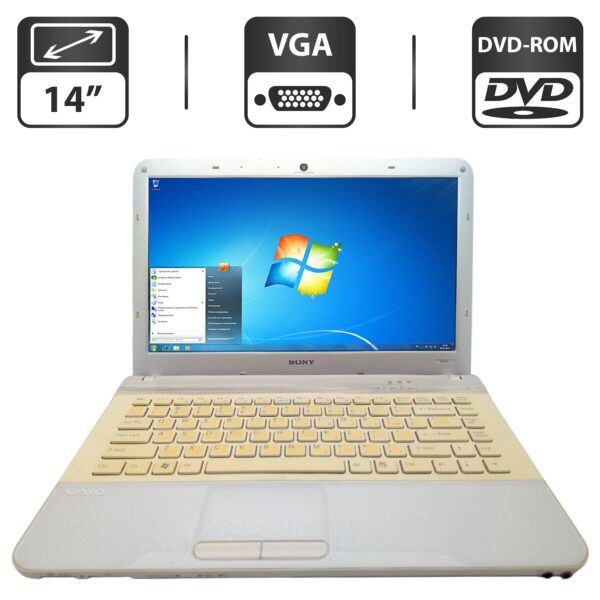 Ноутбук Sony VPCEA / 14" (1366x768) TN / Intel Core i3-350M (2 (4) ядра по 2.2 GHz) / 6 GB DDR3 / 320 GB HDD / Intel HD Graphics / WebCam / DVD-ROM
