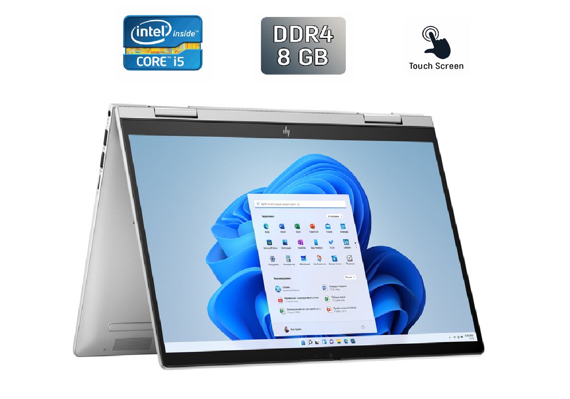 Ультрабук-трансформер Б-клас HP Envy X360 14-es0013dx / 14" (1920x1080) IPS Touch / Intel Core i5-1335U (10 (12) ядер по 3.4 - 4.6 GHz) / 8 GB DDR4 / 256 GB SSD / Intel Iris Xe Graphics / WebCam