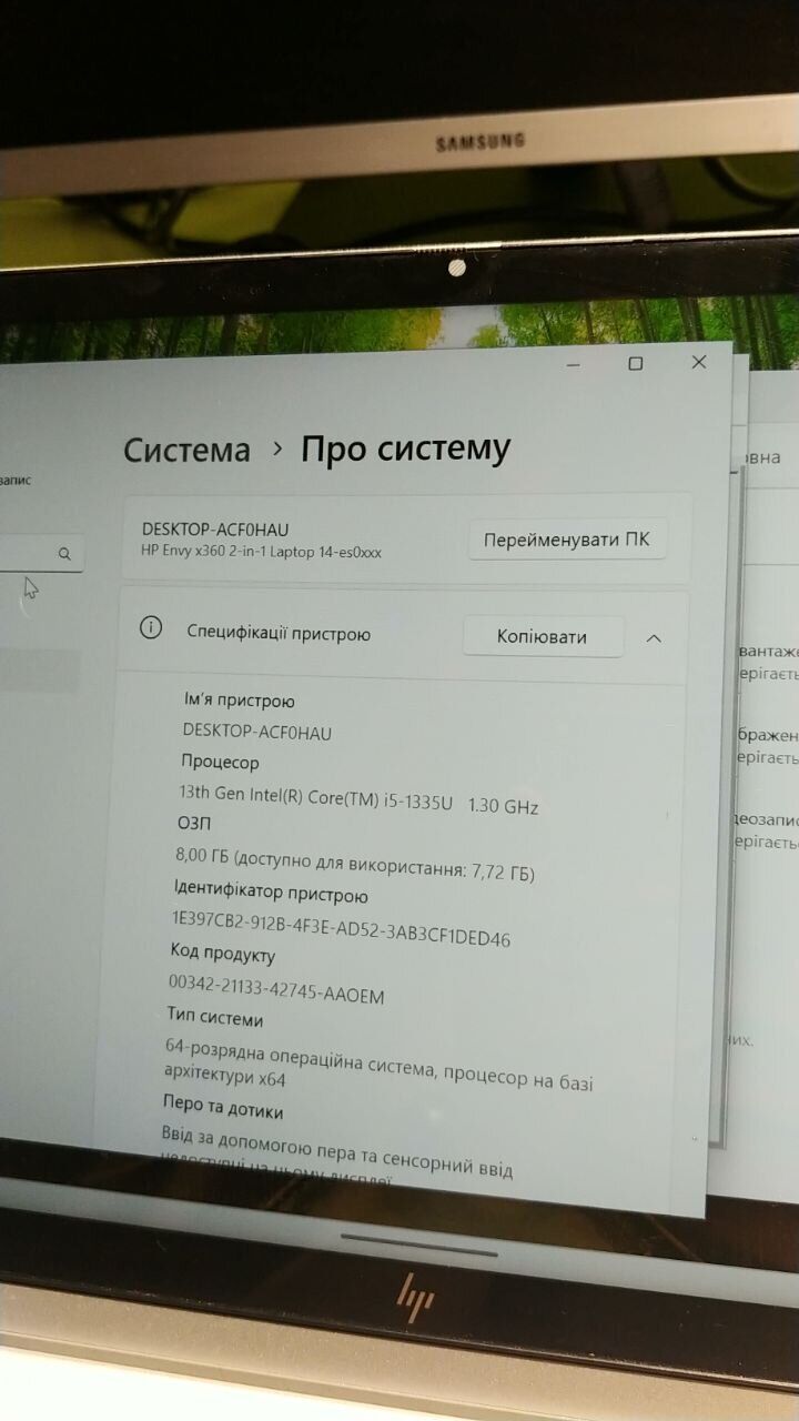 Ультрабук-трансформер Б-клас HP Envy X360 14-es0013dx / 14" (1920x1080) IPS Touch / Intel Core i5-1335U (10 (12) ядер по 3.4 - 4.6 GHz) / 8 GB DDR4 / 256 GB SSD / Intel Iris Xe Graphics / WebCam - Зображення 14