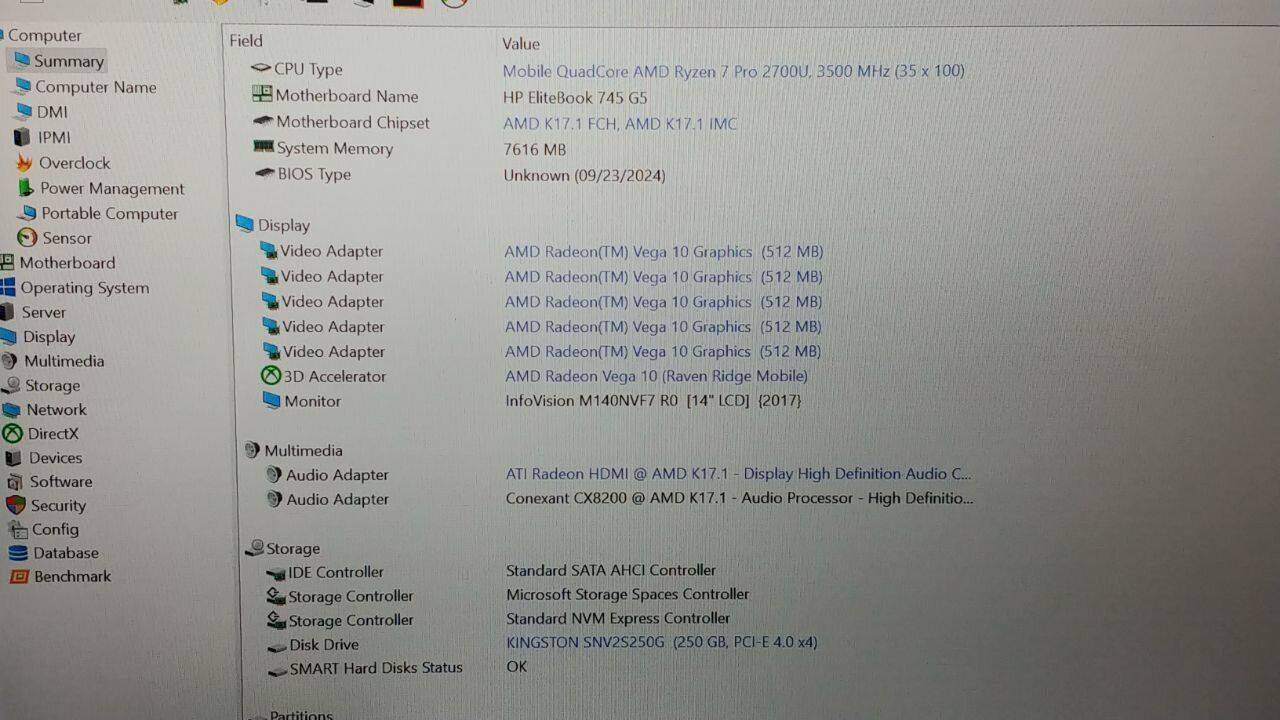 Ультрабук Б-клас HP Elitebook 745 G5 / 14" (1920x1080) IPS / AMD Ryzen 7 2700U (4 (8) ядра по 2.2 - 3.8 GHz) / 8 GB DDR4 / 128 GB SSD / AMD Radeon Vega 10 Graphics / WebCam - Зображення 11