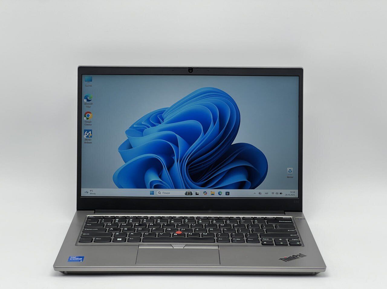 Ультрабук Lenovo ThinkPad E14 Gen 4 / 14" (1920x1080) IPS / Intel Core i5-1235U (10 (12) ядер по 3.3 - 4.4 GHz) / 16 GB DDR4 / 240 GB SSD / Intel Iris Xe Graphics / WebCam - Зображення 2
