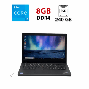 Ультрабук Lenovo ThinkPad T470 / 14" (1920x1080) IPS / Intel Core i5-7300U (2 (4) ядра по 2.6 - 3.5 GHz) / 8 GB DDR4 / 240 GB SSD / Intel HD Graphics 520 / WebCam