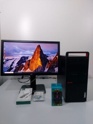 Комплект: Lenovo ThinkCentre M800 Tower / Intel Core i5-6600K (4 ядра по 3.5 - 3.9 GHz) / 16 GB DDR4 / 512 GB SSD / AMD Radeon R9 270X, 4 GB GDDR5, 256-bit / DVD-ROM + Монітор LG 24MB37PM-B / 24" (1920x1080) IPS