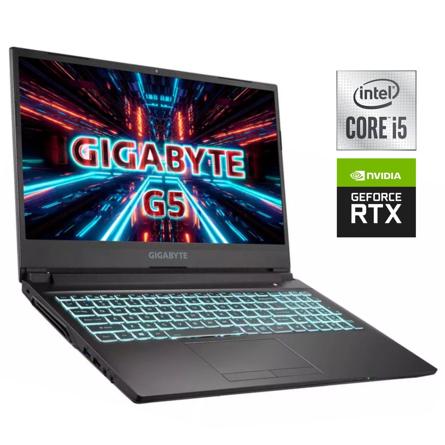 Ігровий ноутбук Б-клас Gigabyte G5 KC / 15.6" (1920x1080) IPS / Intel Core i5-10500H (6 (12) ядер по 2.5 - 4.5 GHz) / 16 GB DDR4 / 512 GB SSD NVMe / nVidia GeForce RTX 3060, 6 GB GDDR6, 192-bit / WebCam