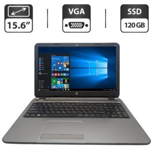 Ноутбук HP 250 G3 / 15.6" (1366x768) TN / Intel Celeron N2840 (2 ядра по 2.16 - 2.58 GHz) / 8 GB DDR3 / 120 GB SSD / Intel HD Graphics / WebCam / DVD-ROM