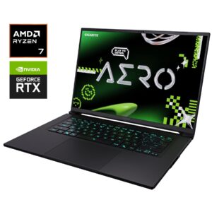 Ігровий ноутбук Gigabyte Aero X16 1WH / 16" (2560x1600) IPS / AMD Ryzen AI 7 350 (8 (16) ядер по 2.0 - 5.0 GHz) / 32 GB DDR5 / 1000 GB SSD NVMe / nVidia GeForce RTX 5070, 8 GB GDDR7, 128-bit / WebCam
