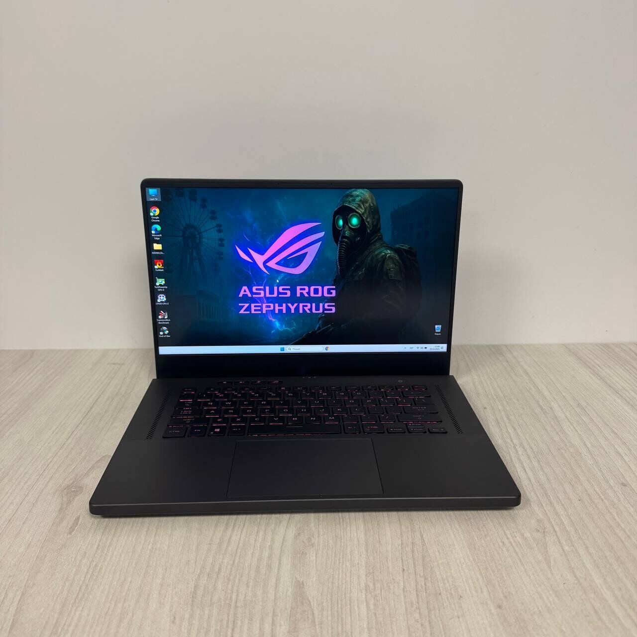 Ігровий ультрабук Asus ROG Zephyrus G15 GA503QS / 15.6" (2560x1440) IPS / AMD Ryzen 9 5900HS (8 (16) ядер по 3.0 - 4.6 GHz) / 16 GB DDR4 / 1000 GB SSD NVMe / nVidia GeForce RTX 3080, 8 GB GDDR6, 256-bit - Зображення 2
