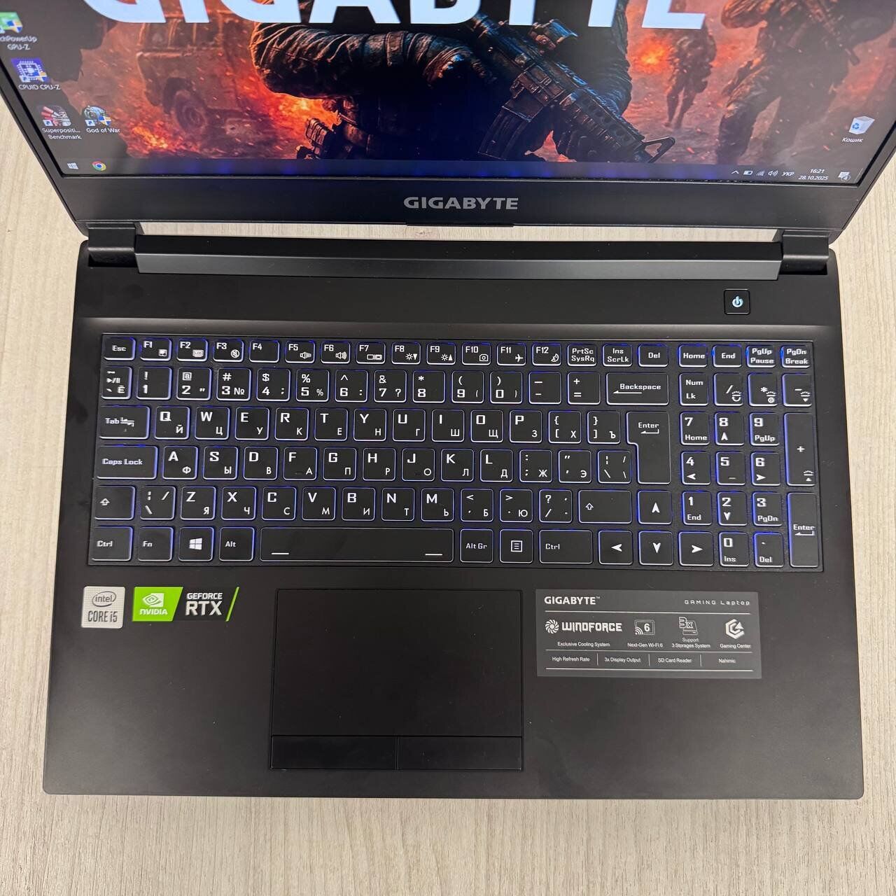 Ігровий ноутбук Б-клас Gigabyte G5 KC / 15.6" (1920x1080) IPS / Intel Core i5-10500H (6 (12) ядер по 2.5 - 4.5 GHz) / 16 GB DDR4 / 512 GB SSD NVMe / nVidia GeForce RTX 3060, 6 GB GDDR6, 192-bit / WebCam - Зображення 8