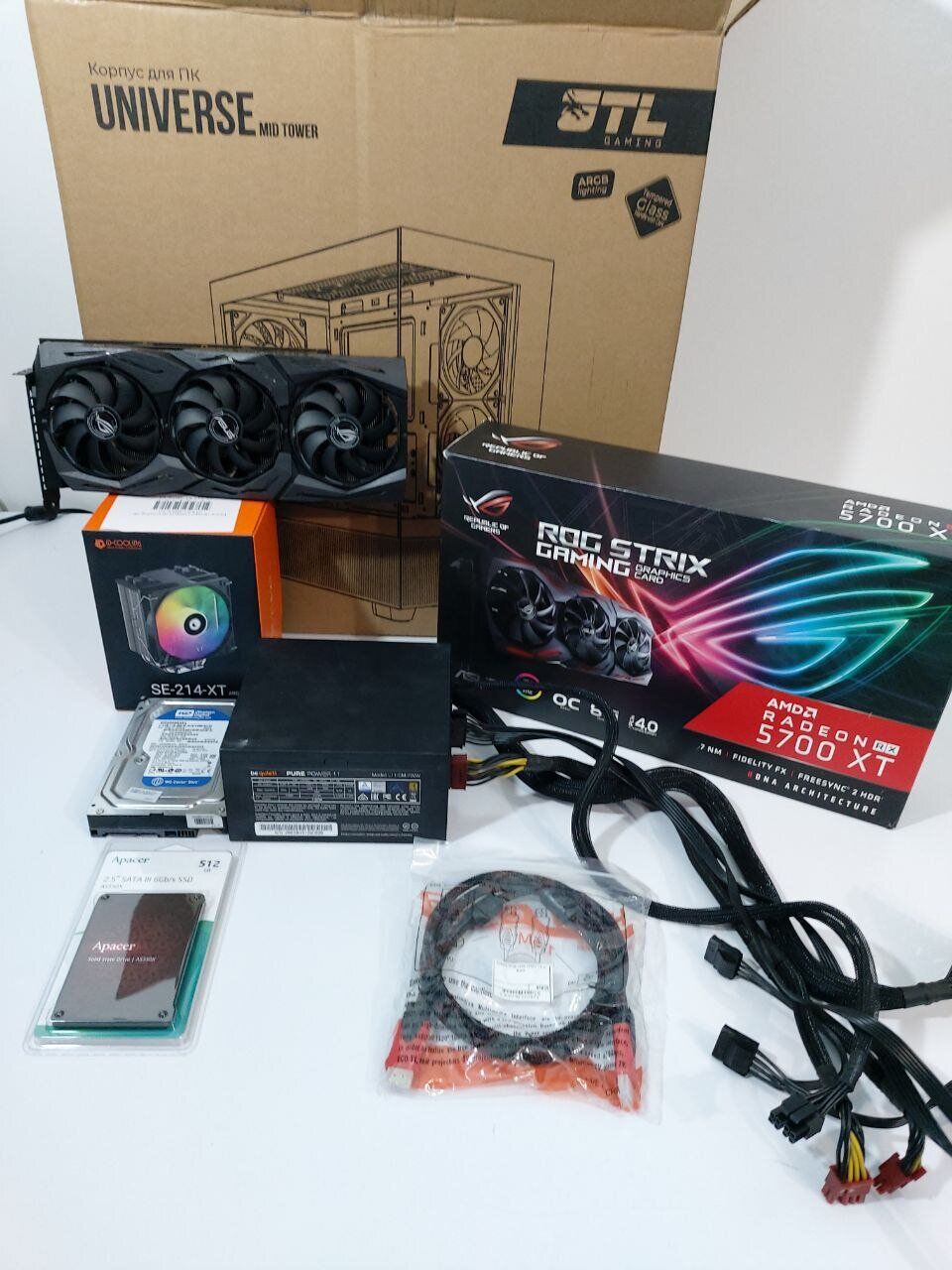 Ігровий ПК GTL Gaming Universe Black Tower / Intel Core i5-9400 (6 ядер по 2.9 - 4.1 GHz) / 16 GB DDR4 / 128 GB SSD M.2 + 512 GB SSD + 500 GB HDD / AMD Radeon RX 5700 XT, 8 GB GDDR6, 256-bit / 700W - Зображення 9