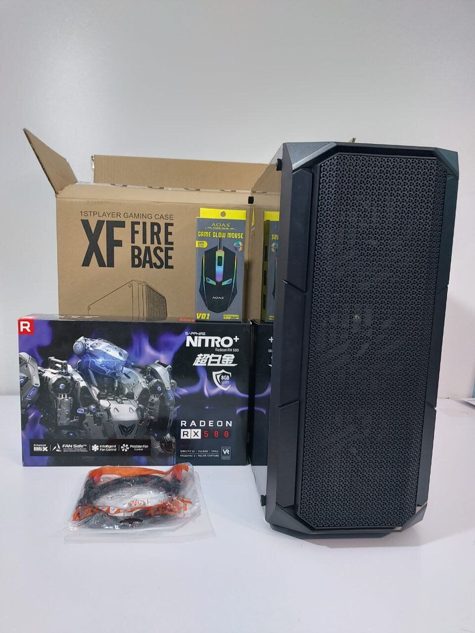 Комп'ютер 1stPlayer FireBase XF Tower / Intel Core i7-4790 (4 (8) ядра по 3.6 - 4.0 GHz) / 16 GB DDR3 / 512 GB SSD + 500 GB HDD / AMD Radeon RX 580, 8 GB GDDR5, 256-bit / 550W - Зображення 8