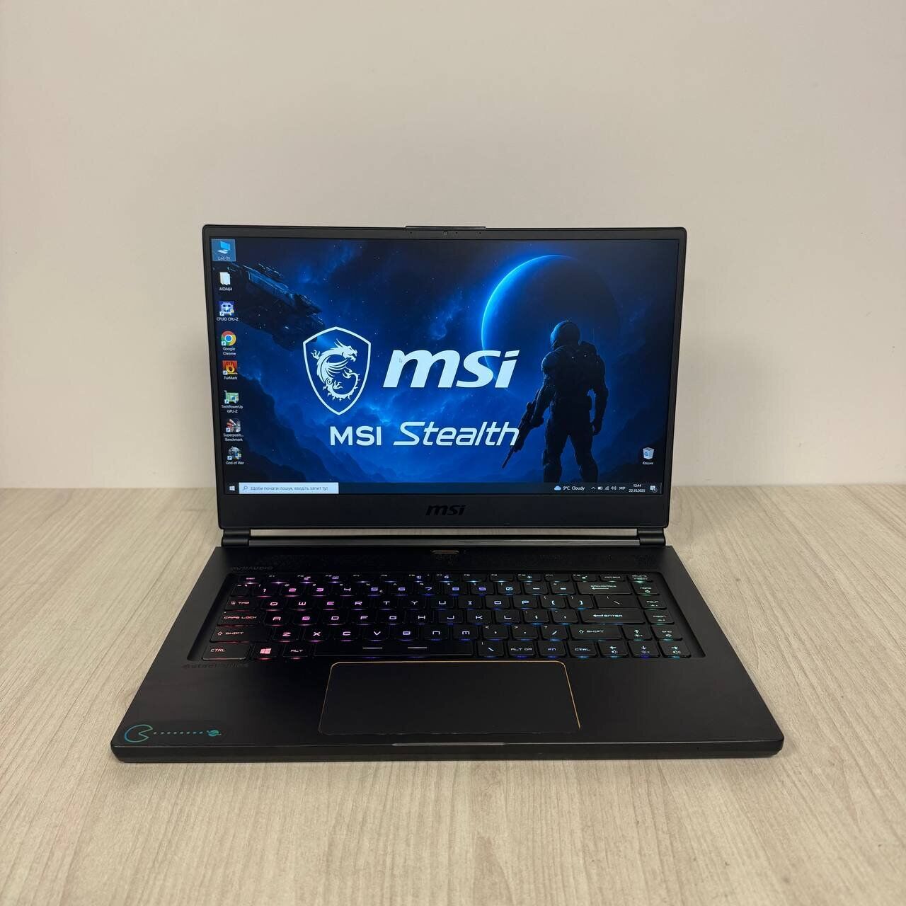 Ігровий ноутбук Б-клас MSI GS65 Stealth 9SD / 15.6" (1920x1080) IPS / Intel Core i7-9750H (6 (12) ядра по 2.6 - 4.5 GHz) / 16 GB DDR4 / 512 GB SSD / nVidia GeForce GTX 1660 Ti, 6 GB GDDR6, 192-bit / WebCam - Зображення 2