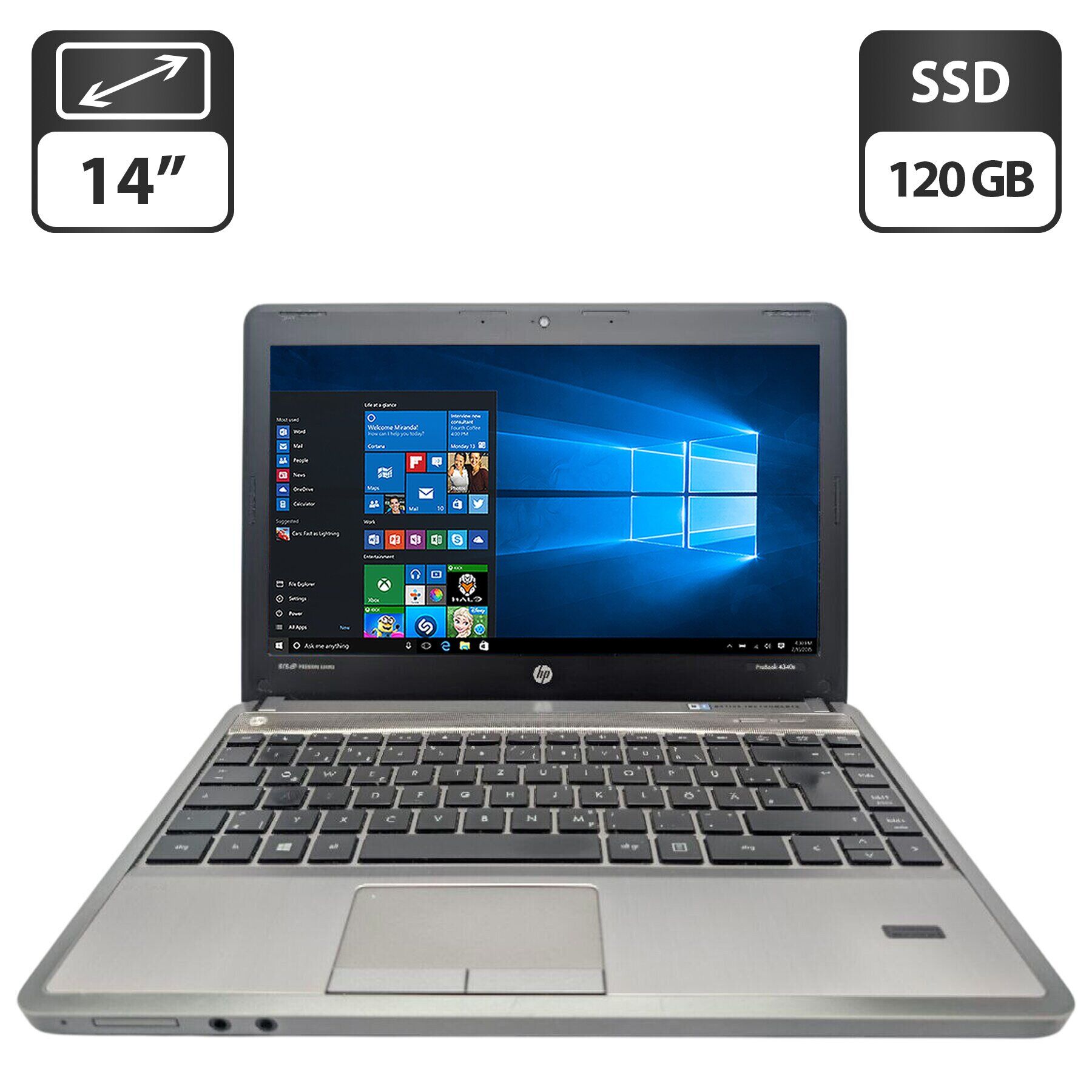 Ноутбук HP ProBook 4340s / 14" (1366x768) TN / Intel Core i5-3230M (2 (4) ядра по 2.6 - 3.2 GHz) / 8 GB DDR3 / 120 GB SSD / Intel HD Graphics 4000 / WebCam