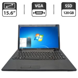Ноутбук Lenovo IdeaPad G585 / 15.6" (1366x768) TN / AMD E1-1200 (2 ядра по 1.4 GHz) / 6 GB DDR3 / 120 GB SSD / AMD Radeon HD 7310 Graphics / WebCam / DVD-ROM