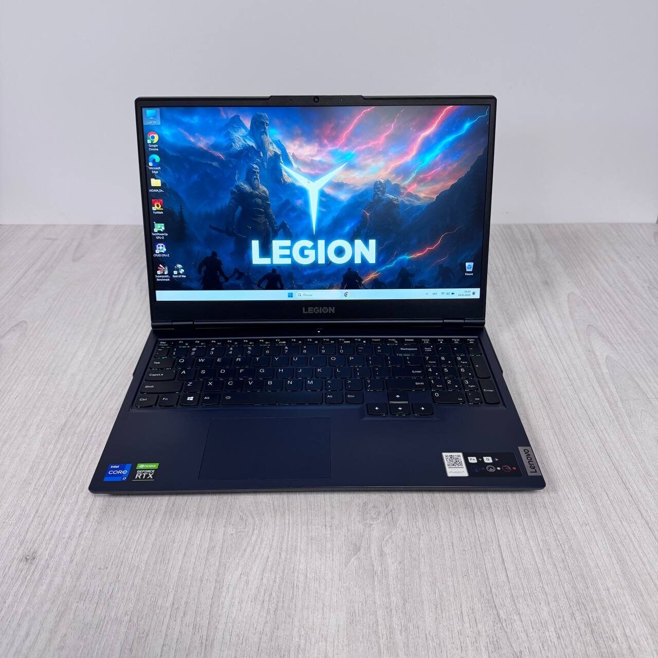 Ігровий ноутбук Б-клас Lenovo Legion 5 15ITH6H / 15.6" (1920x1080) IPS / Intel Core i7-11800H (8 (16) ядер по 2.3 - 4.6 GHz) / 16 GB DDR5 / 512 GB SSD NVMe / nVidia GeForce RTX 3070, 8 GB GDDR6, 256-bit / WebCam - Зображення 2