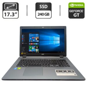 Ноутбук Acer Aspire E5-571G / 17.3" (1600x900) TN / Intel Core i5-4210U (2 (4) ядра по 1.7 - 2.7 GHz) / 8 GB DDR3 / 240 GB SSD / nVidia GeForce 840M, 2 GB GDDR3, 64-bit / WebCam / DVD-ROM