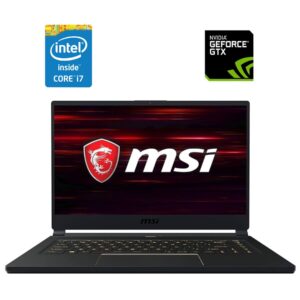 Ігровий ноутбук Б-клас MSI GS65 Stealth 9SD / 15.6" (1920x1080) IPS / Intel Core i7-9750H (6 (12) ядра по 2.6 - 4.5 GHz) / 16 GB DDR4 / 512 GB SSD / nVidia GeForce GTX 1660 Ti, 6 GB GDDR6, 192-bit / WebCam