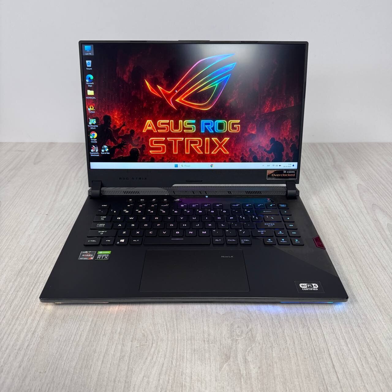Ігровий ноутбук Asus ROG Strix SCAR 15 G533QS / 15.6" (1920x1080) IPS / AMD Ryzen 9 5900HS (8 (16) ядер по 3.0 - 4.6 GHz) / 32 GB DDR4 / 1000 GB SSD / nVidia GeForce RTX 3080, 16 GB GDDR6, 256-bit - Зображення 2