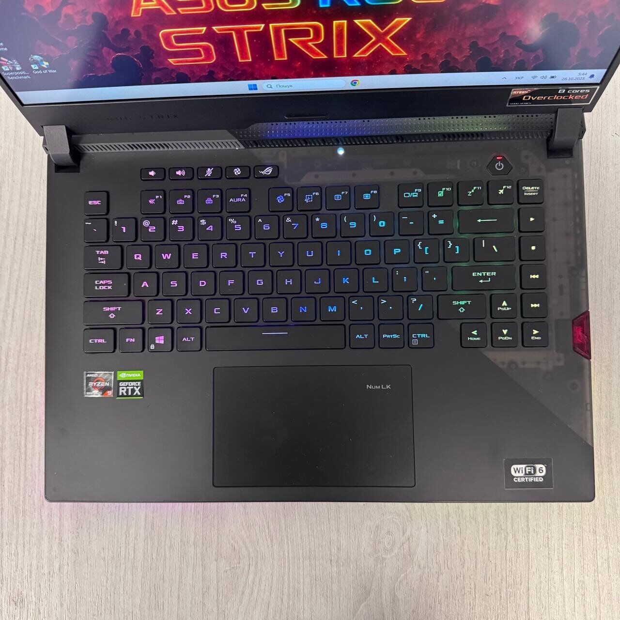 Ігровий ноутбук Asus ROG Strix SCAR 15 G533QS / 15.6" (1920x1080) IPS / AMD Ryzen 9 5900HS (8 (16) ядер по 3.0 - 4.6 GHz) / 32 GB DDR4 / 1000 GB SSD / nVidia GeForce RTX 3080, 16 GB GDDR6, 256-bit - Зображення 8