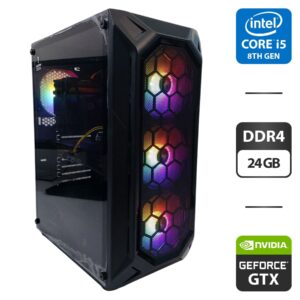 Ігровий ПК 1stPlayer FireBase X6 Tower / Intel Core i5-8400 (6 ядер по 2.8 - 4.0 GHz) / 24 GB DDR4 / 128 GB SSD M.2 + 512 GB SSD / nVidia GeForce GTX 1660 Ti, 6 GB GDDR6, 192-bit / 550W