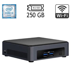 Неттоп Intel NUC NUC7i3DNK USFF / Intel Core i3-7100U (2 (4) ядра по 2.4 GHz) / 8 GB DDR4 / 128 GB SSD M.2 / Intel HD Graphics 620 / Wi-Fi / Блок живлення в комплекті