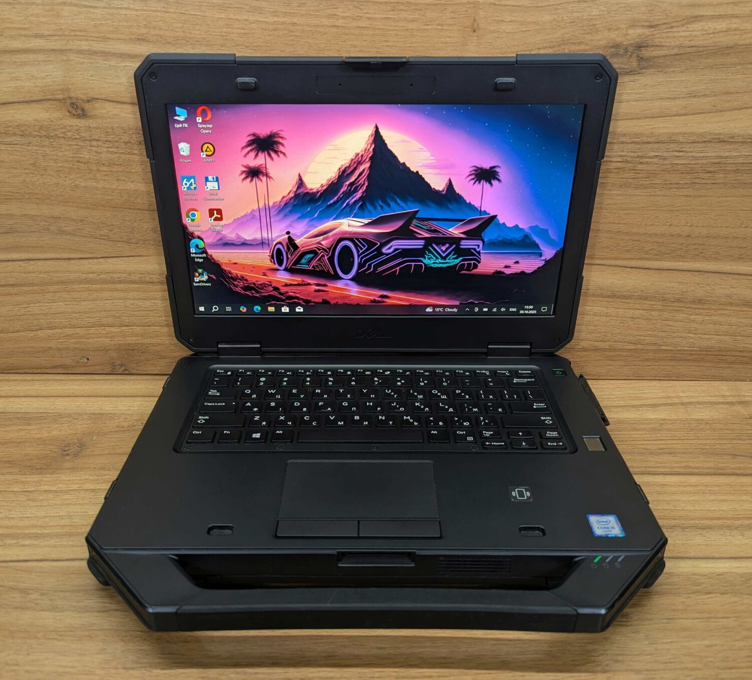 Захищений ноутбук Dell Latitude 14 Rugged 5414 / 14" (1920x1080) IPS Touch / Intel Core i5-6300U (2 (4) ядра по 2.4 - 3.0 GHz) / 8 GB DDR4 / 240 GB SSD / Intel HD Graphics 520 / HDMI / Windows 10 - Зображення 2