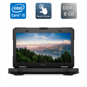 Захищений ноутбук Dell Latitude 14 Rugged 5414 / 14" (1920x1080) IPS Touch / Intel Core i5-6300U (2 (4) ядра по 2.4 - 3.0 GHz) / 8 GB DDR4 / 240 GB SSD / Intel HD Graphics 520 / HDMI / Windows 10