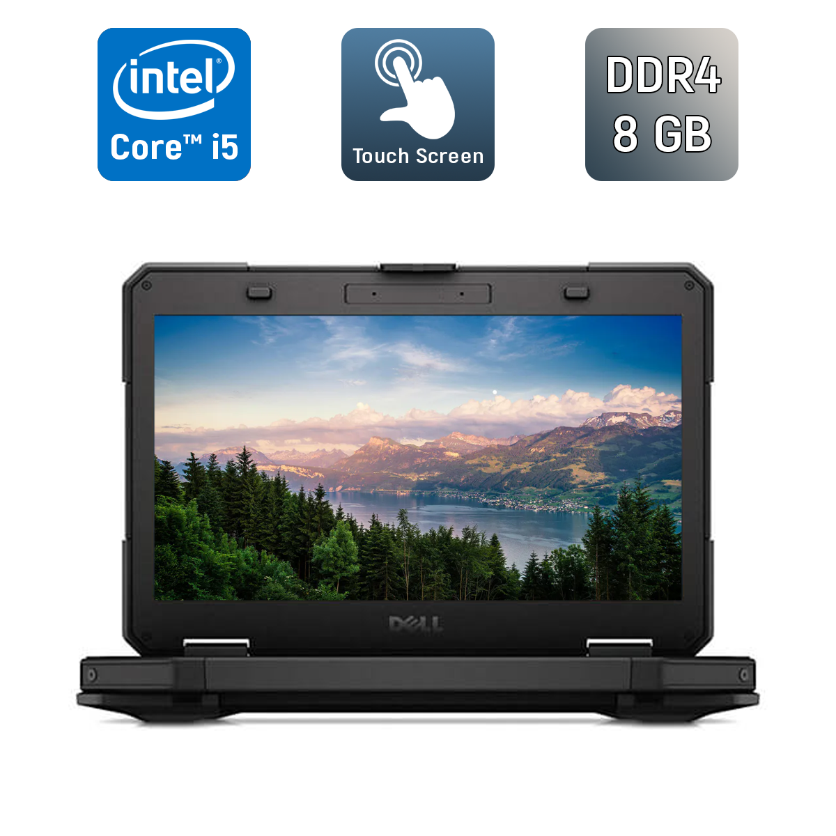 Захищений ноутбук Dell Latitude 14 Rugged 5414 / 14" (1920x1080) IPS Touch / Intel Core i5-6300U (2 (4) ядра по 2.4 - 3.0 GHz) / 8 GB DDR4 / 240 GB SSD / Intel HD Graphics 520 / HDMI / Windows 10